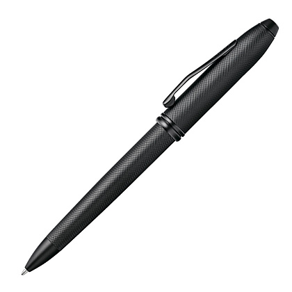 Ручка шариковая Cross "Townsend Black Micro Knurl", 0.7 мм, черный, стерж. черный - 2
