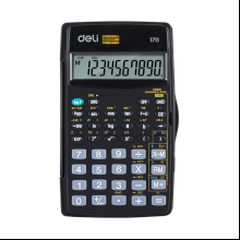 Калькулятор научный 1711 "Deli Easy", 56 функций, черный 
