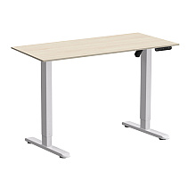 Стол с электроприводом WellDesk Basic 1300x675х18 белый/сосна аланд полярная (9191460+9072455)