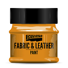 Краска для текстиля "Pentart Fabric & Leather paint", 50 мл, оранжевый