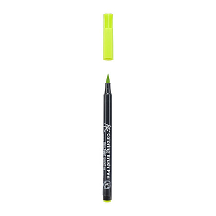 Маркер акварельный "Koi Color Brush", желто-зеленый - 3