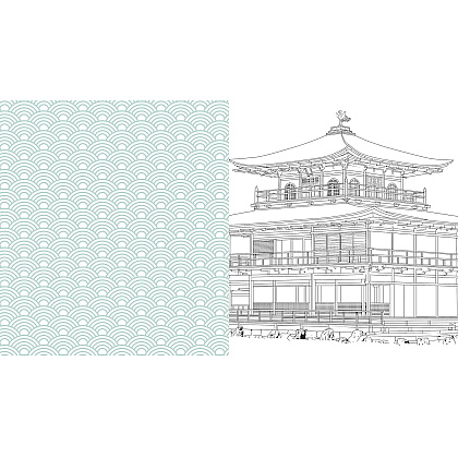 Раскраска на английском языке "Japanese Folk Art Colouring" - 3