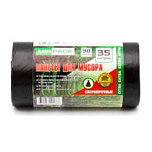 Мешки для мусора "Mirpack Extra", 12 мкм, 35 л, 30 шт/рулон