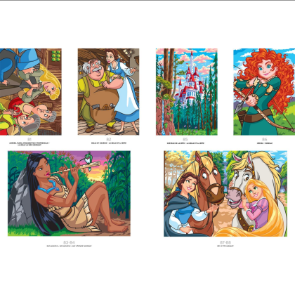 Раскраска по номерам на французском языке "Coloriages mystères Disney - Princesses. Tome 2" - 4