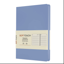 Ежедневник недатированный "Soft Touch. Незабудковый", A6, 136 листов, голубой
