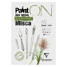 Блок-склейка "Paint`On" Misca, A5, 250г/м2, 15 листов