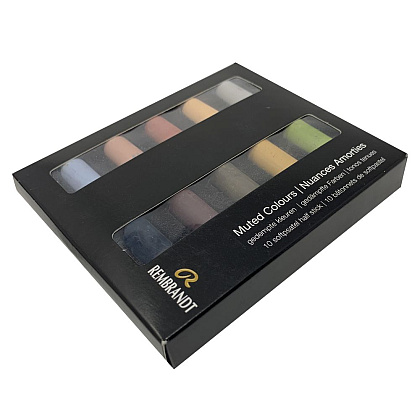 Набор мягкой пастели "Rembrandt Half Pastel", 10 цветов, приглушенные оттенки - 3