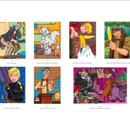 Раскраска по номерам на французском языке "Coloriages mystères Disney - Héros & Méchants, la battle" - 3