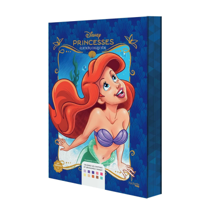 Раскраска по номерам на французском языке "Coloriages mystères Disney Collector - Princesses"
