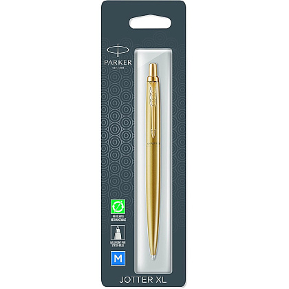 Ручка шариковая автоматическая "Jotter Monochrome XL SE20", 1 мм, золотистый, стерж. синий - 2