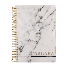 Книга записная "Carrarra", A5, 200 листов, клетка, линейка, точка, белый