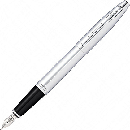 Ручка перьевая "Cross Calais Polished Chrome", M, серебристый, патрон черный
