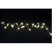 Гирлянда LED "Нить" с насадками "Роса", 10x2 м, теплый белый