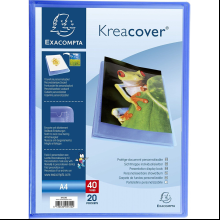 Папка с файлами "Kreacover", 20 карманов, синий