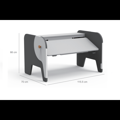 Стол Comf-Pro Elephant Desk UR-3, 1155х700х(340-815) мм, белый, серый - 5