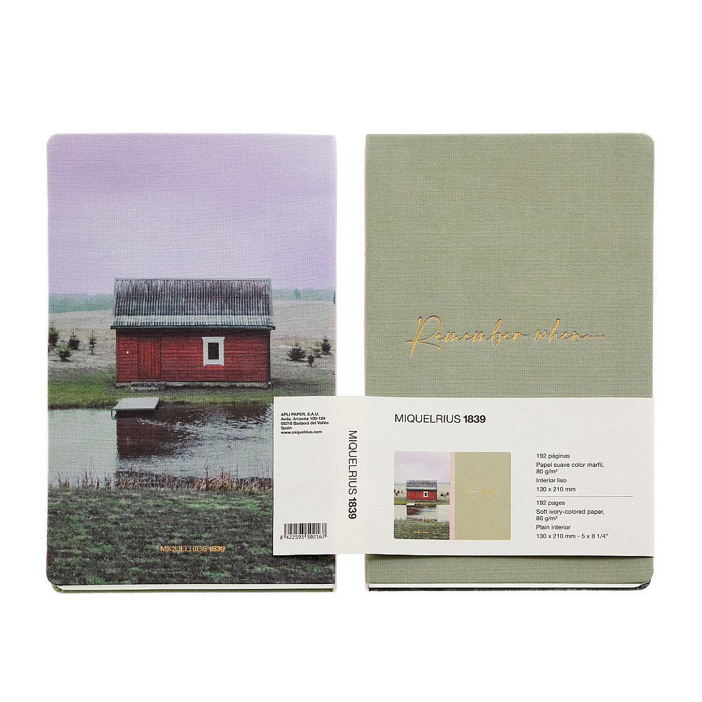 Блокнот Miquelrius "Remember Cottage", А5, 96 листов, нелинованный, зеленый - 6