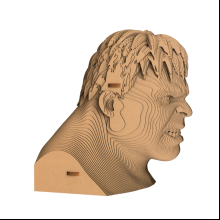 Пазл картонный 3D "Бюст Халк"