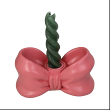 Подсвечник "Bow", 7х13,5х7 см, розовый