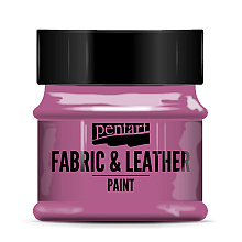 Краска для текстиля "Pentart Fabric & Leather paint", 50 мл, пурпурный
