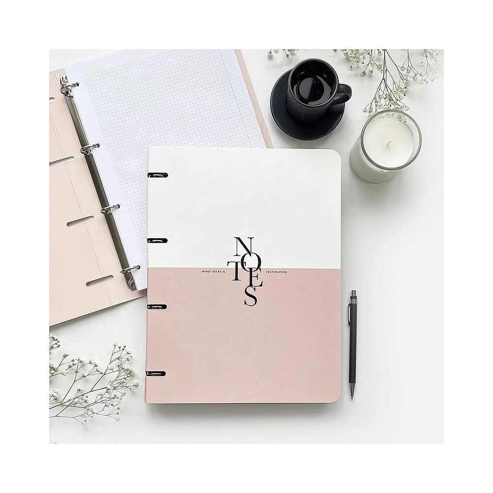 Тетрадь на кольцах Be Smart "Notes", A4, клетка, розовый - 3