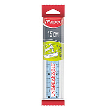 Линейка Maped "Unbreakable", 15 см, ассорти