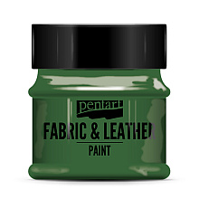 Краска для текстиля "Pentart Fabric & Leather paint", 50 мл, зеленый