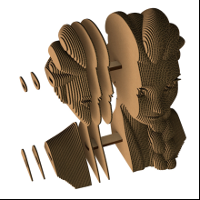 Пазл картонный 3D "Бюст Эльза"