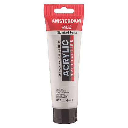 Краска акриловая "Amsterdam", 817 белый перламутровый, 120 мл, туба