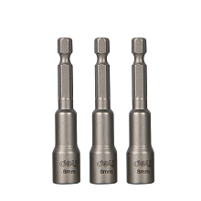 Набор насадок шестигранных магнитных Deli YS EDL4808T, 8 мм, HEX 1/4", серебристый