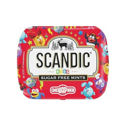 Конфеты "Scandic", 14 г, без сахара, малина