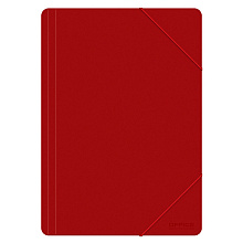 Папка на резинках "Office Products", A4, 15 мм, пластик, красный