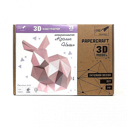Набор для 3D моделирования "Кролик Няш", розовый - 4
