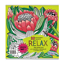 Раскраска антистресс "Раскраска Relax" (цветок артишока)