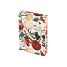 Блокнот "Flora. Пионы", A6, 250 листов, нелинейный, склейка сверху, белый, розовый