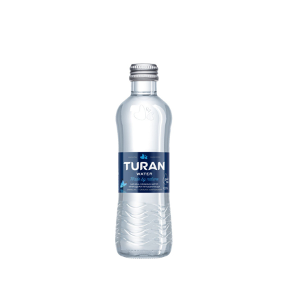 Вода минеральная питьевая "Тuran", газированная, 0.25 л, стеклянная бутылка