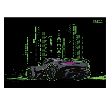 Пленка для труда "City car", разноцветный