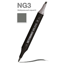 Маркер перманентный двусторонний "Sketchmarker Brush", NG3 нейтральный серый 3