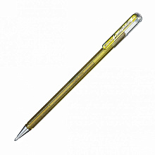 Ручка гелевая "Dual Metallic", 1.0 мм, золотистый, стерж. золотистый