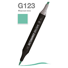Маркер перманентный двусторонний "Sketchmarker Brush", G123 морская пена