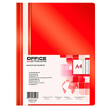 Папка скоросшиватель "Office Products", А4, красный