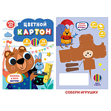 Картон цветной "Иллюзионист", A4, 8 цветов, 16 листов