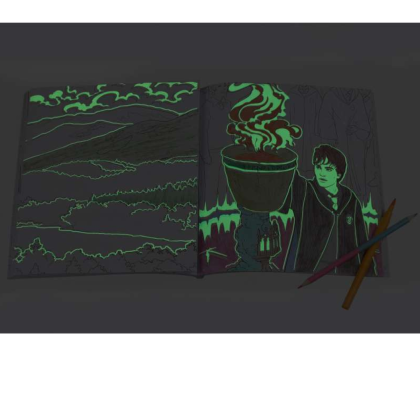 Раскраска на английском языке "Harry Potter. Glow in the Dark Coloring Book"  - 5