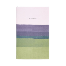 Блокнот "Stripes mauve", А5, 96 листов, линейка, розовый, зеленый, срез разноцветный