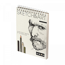 Скетчбук "Sketch&Art", 18.5x25 см, 60 г/м2, 100 листов
