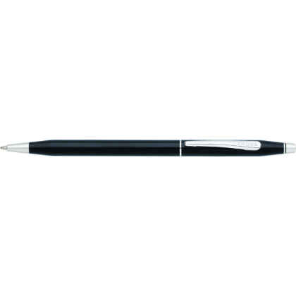 Ручка шариковая автоматическая "Cross Classic Century Black Lacquer", 0.7 мм, черный, серебристый, стержень черный - 2