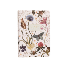 Ежедневник недатированный "Flora. Symmetrical Flora", А7, 416 страниц, белый, золотой