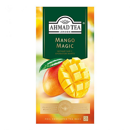 Чай "Ahmad Tea Mango Magic", 25 пакетиков x1.5 гр, черный, с ароматом манго - 2