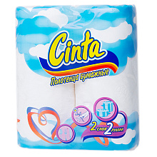 Полотенца бумажные "Cinta", 2 рулона, 2 слоя, белый