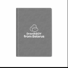 Обложка для паспорта "DranikBOY from Belarus", натуральная кожа, разноцветный