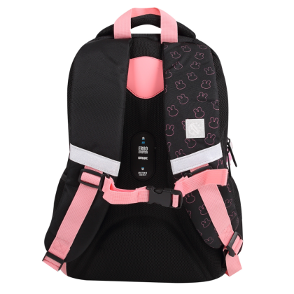 Рюкзак школьный "COMFORT Life Cat fun", черный, розовый - 5